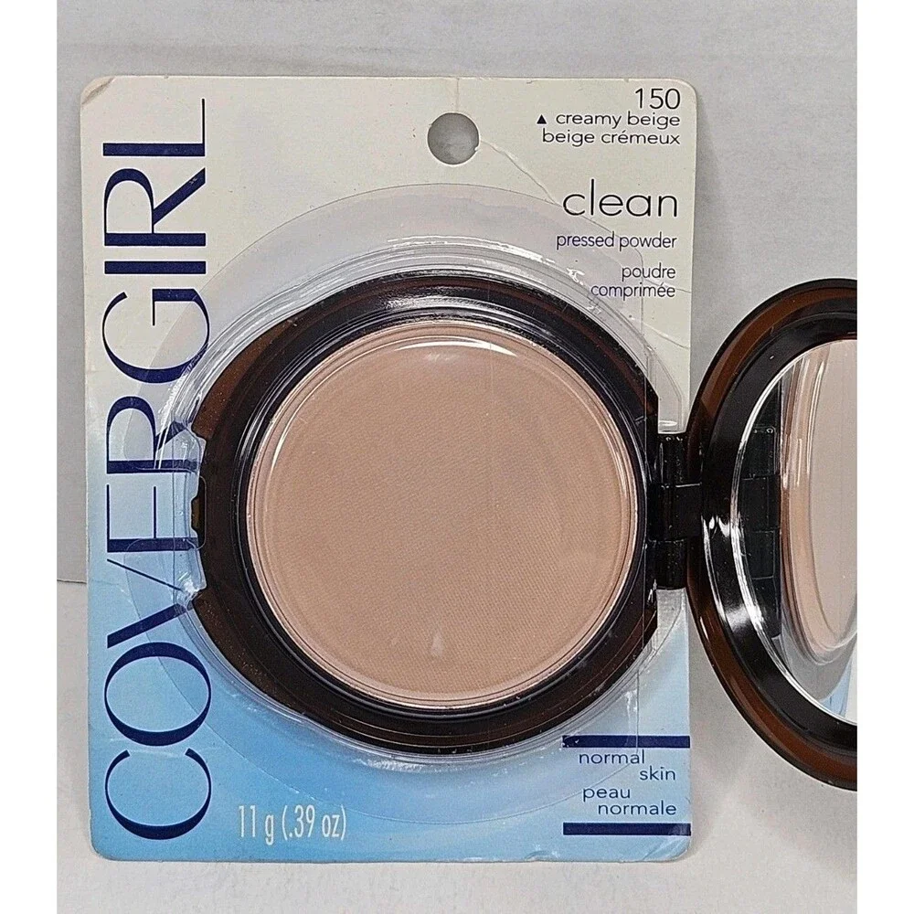 Vtg Covergirl Clean Pressed Powder Creamy Beige #150 New NOS Sealed